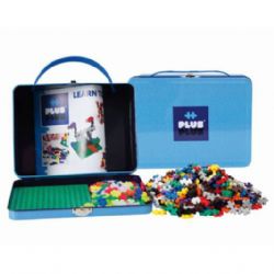 BLOC PLUS PLUS - VALISETTE MÉTAL BLEUE - ENSEMBLE DE BASE 600 PIÈCES